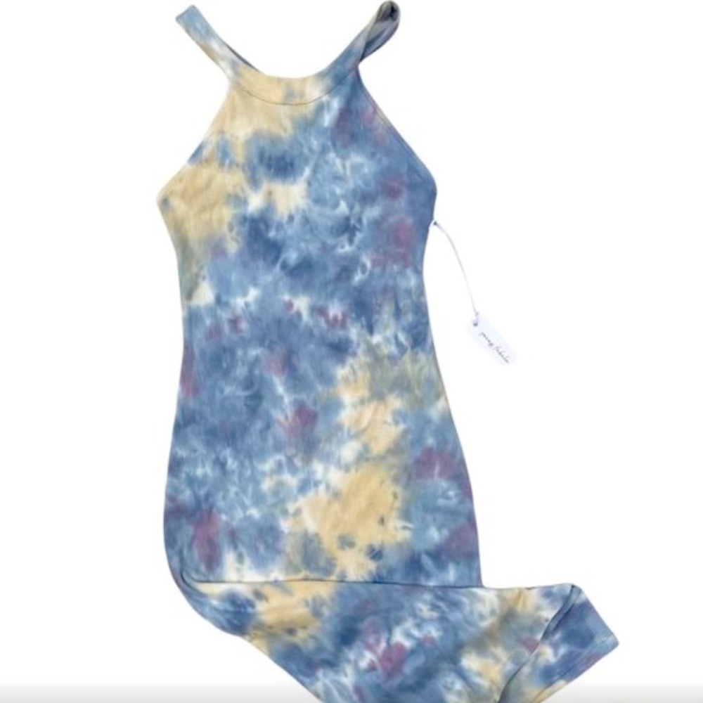 Young Fabulous and Broke Maverik Tie Die Halter Midi Dress XS